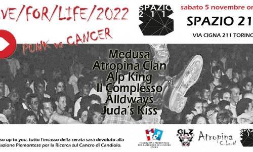 Sabato prossimo a Spazio211 Torino: il ritorno sul palco dei Medusa per Live/For/Life.